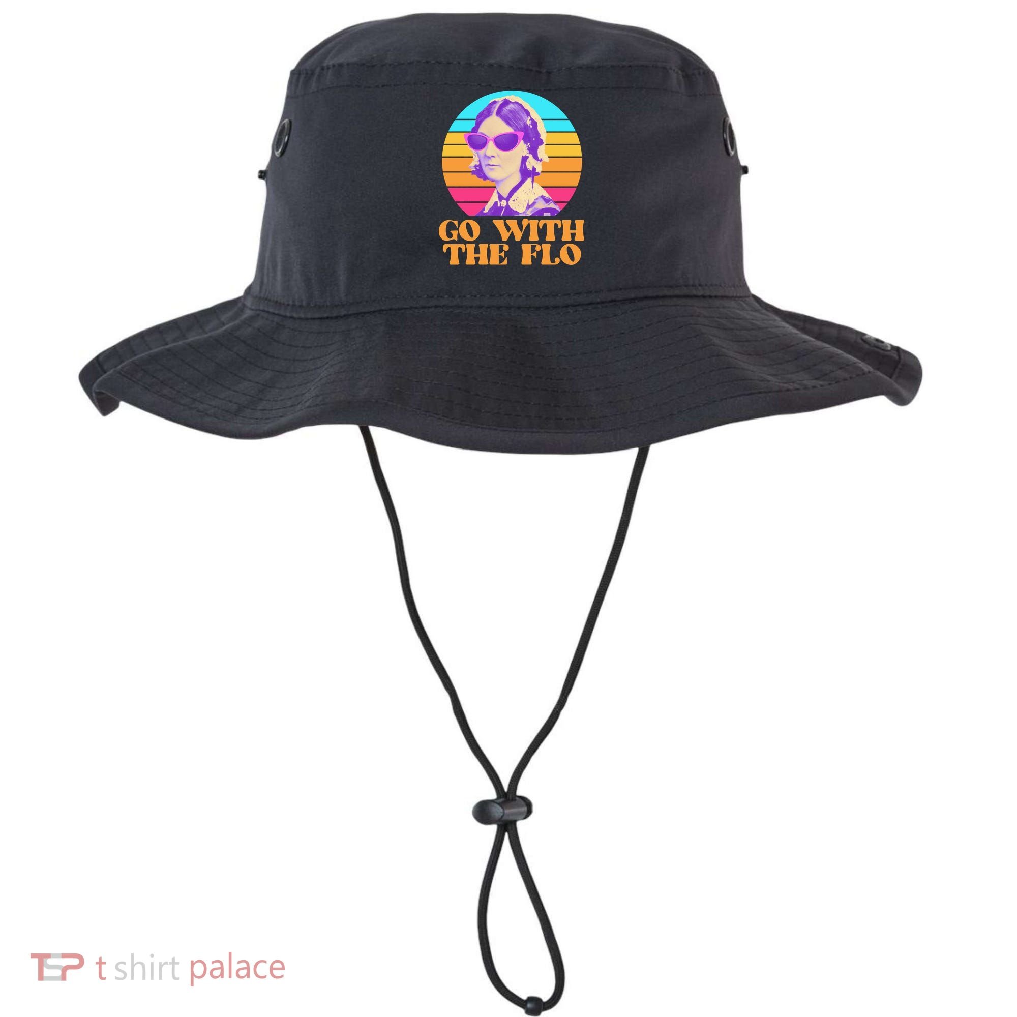 Retro Go With The Flow Nurse Practitioner Florence Nightingale Bucket Hat