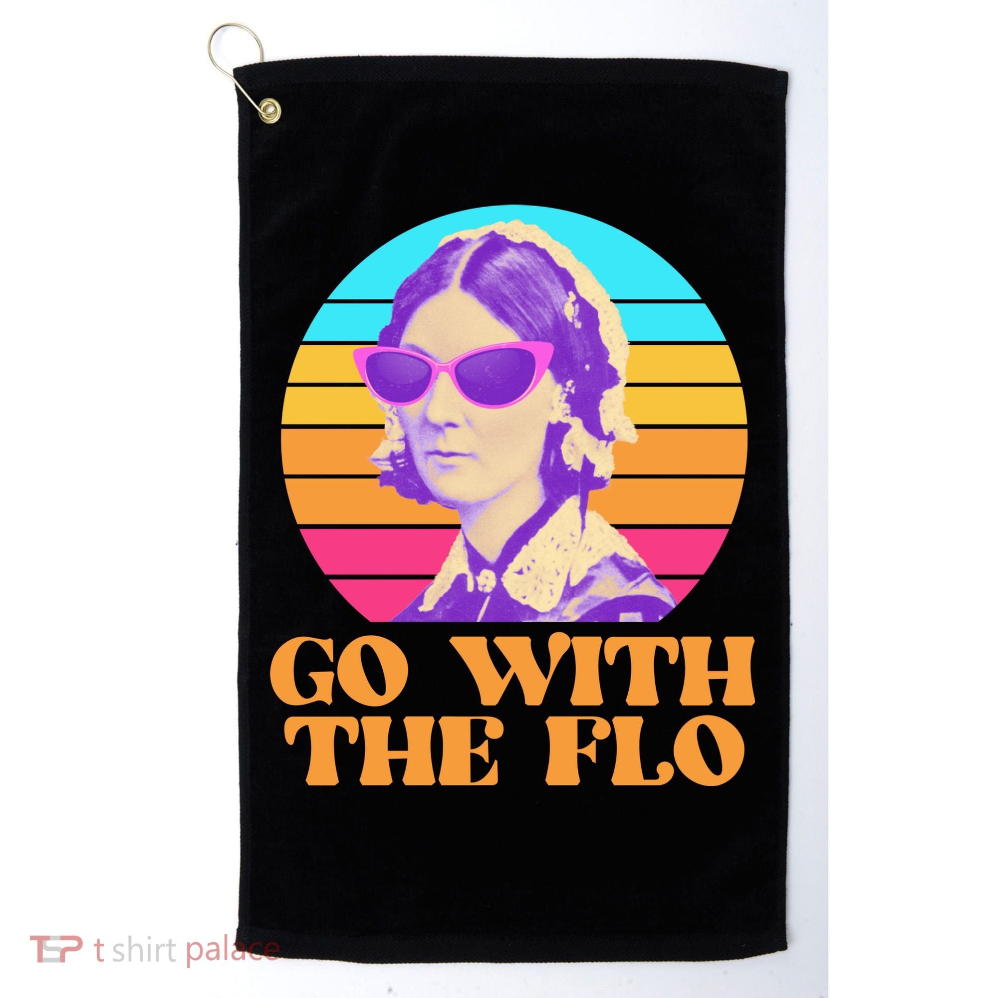 Retro Go With The Flow Nurse Practitioner Florence Nightingale Golf Towel