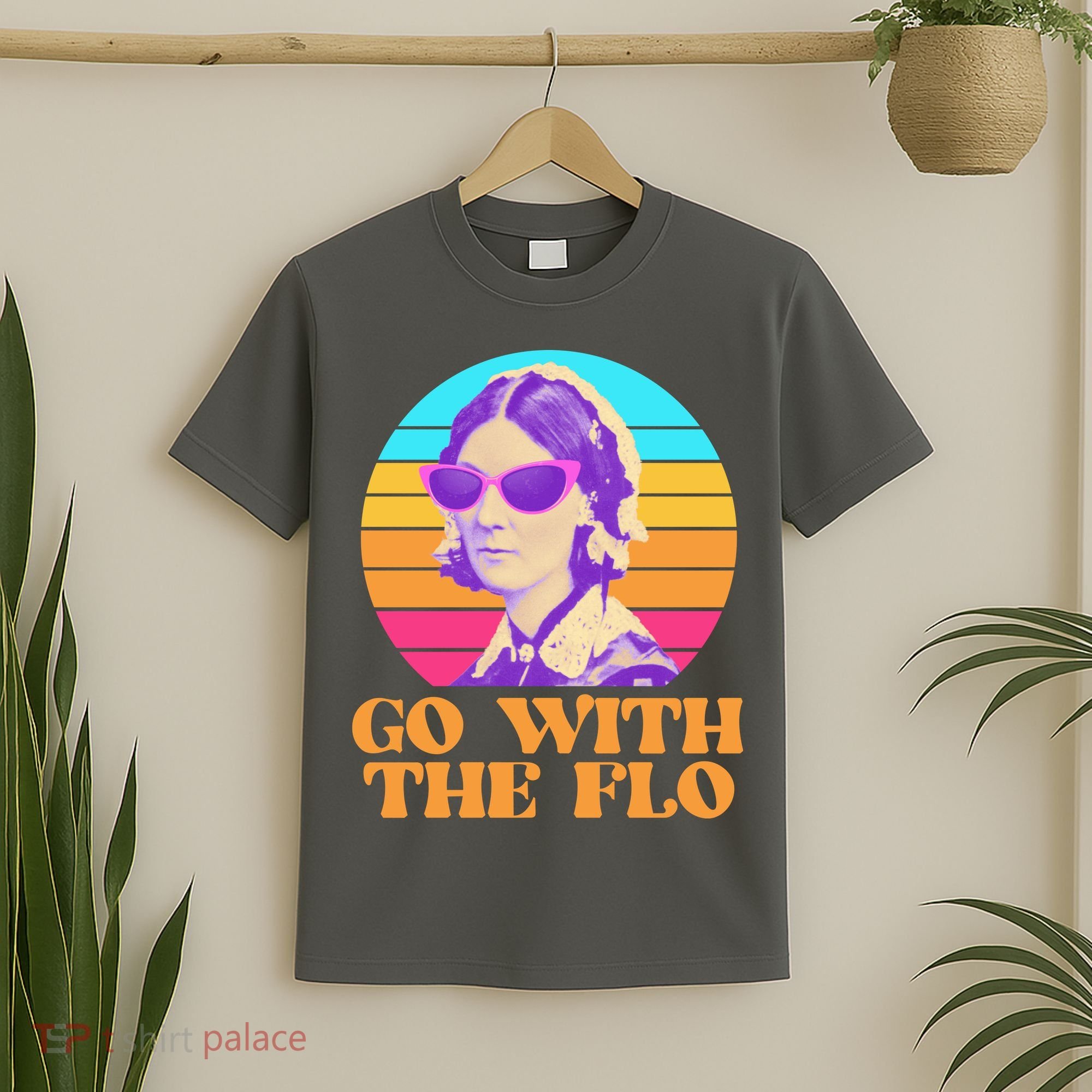 Retro Go With The Flow Nurse Practitioner Florence Nightingale T-Shirt