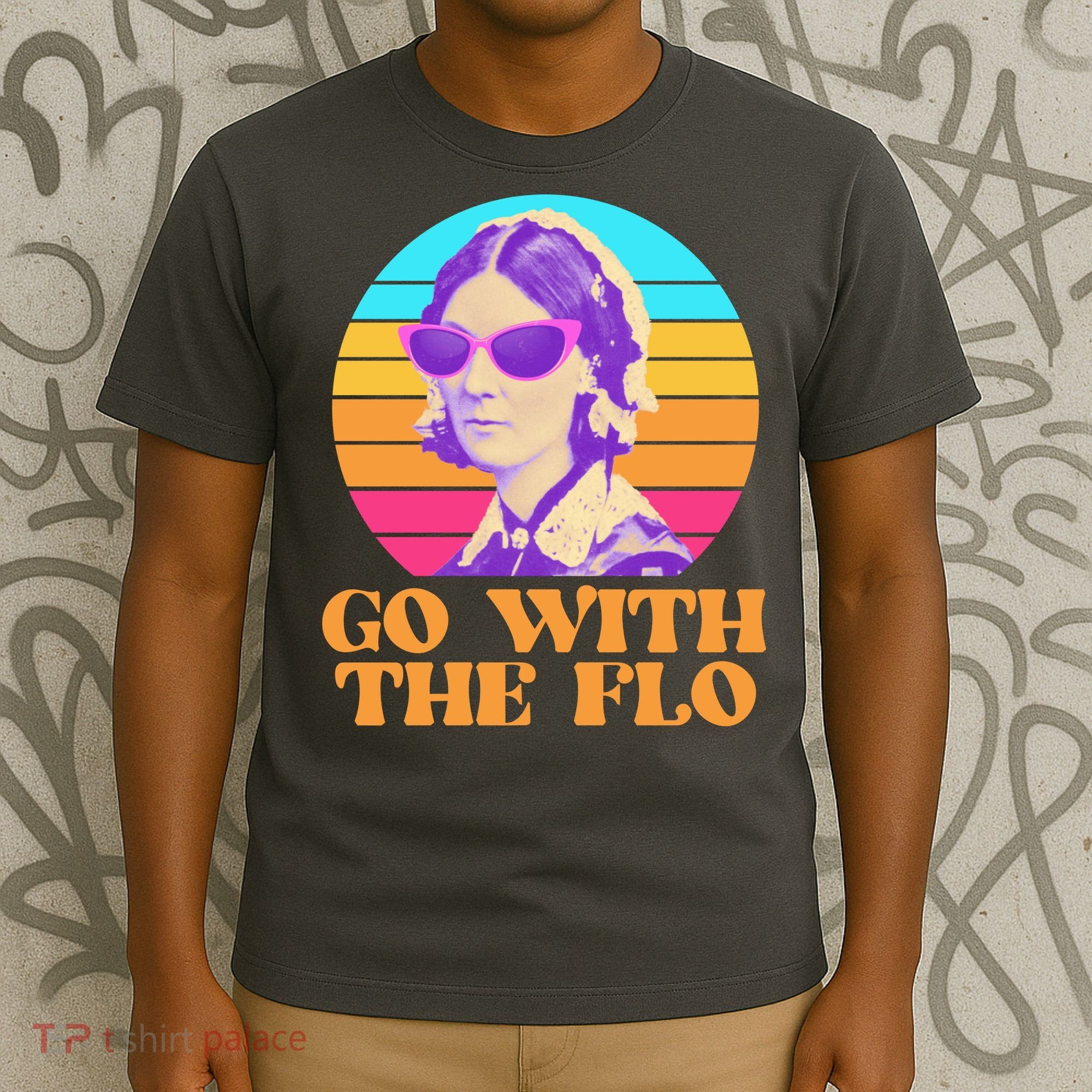 Retro Go With The Flow Nurse Practitioner Florence Nightingale T-Shirt