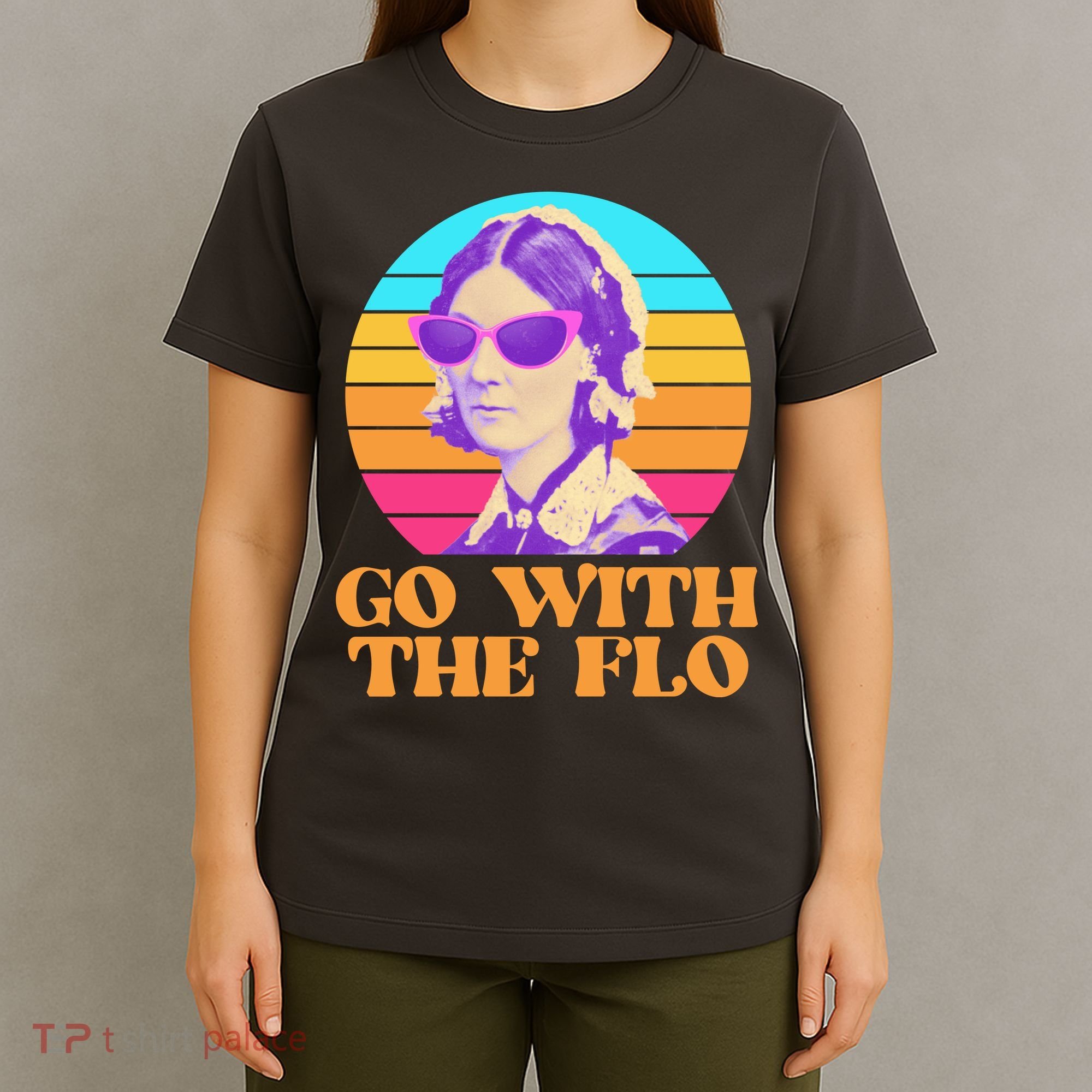Retro Go With The Flow Nurse Practitioner Florence Nightingale T-Shirt