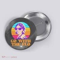 Retro Go With The Flow Nurse Practitioner Florence Nightingale Button thumb 0