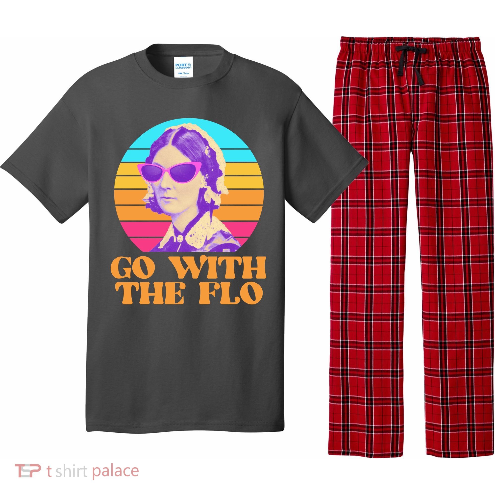 Retro Go With The Flow Nurse Practitioner Florence Nightingale Pajama Set