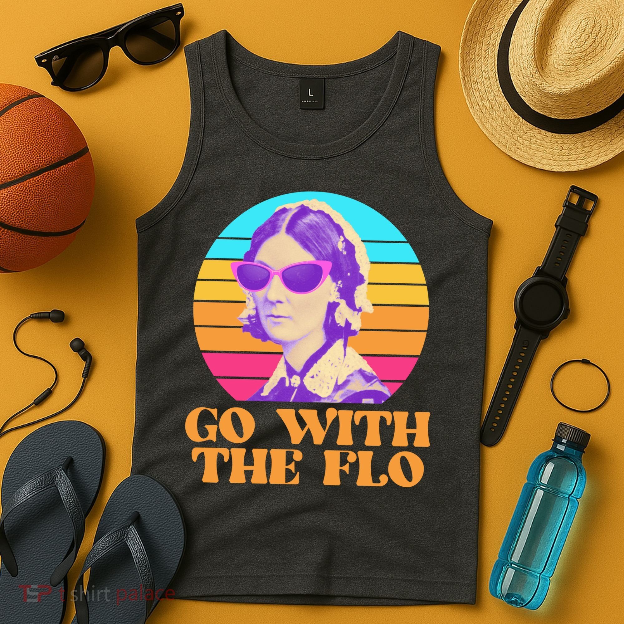 Retro Go With The Flow Nurse Practitioner Florence Nightingale Tank Top