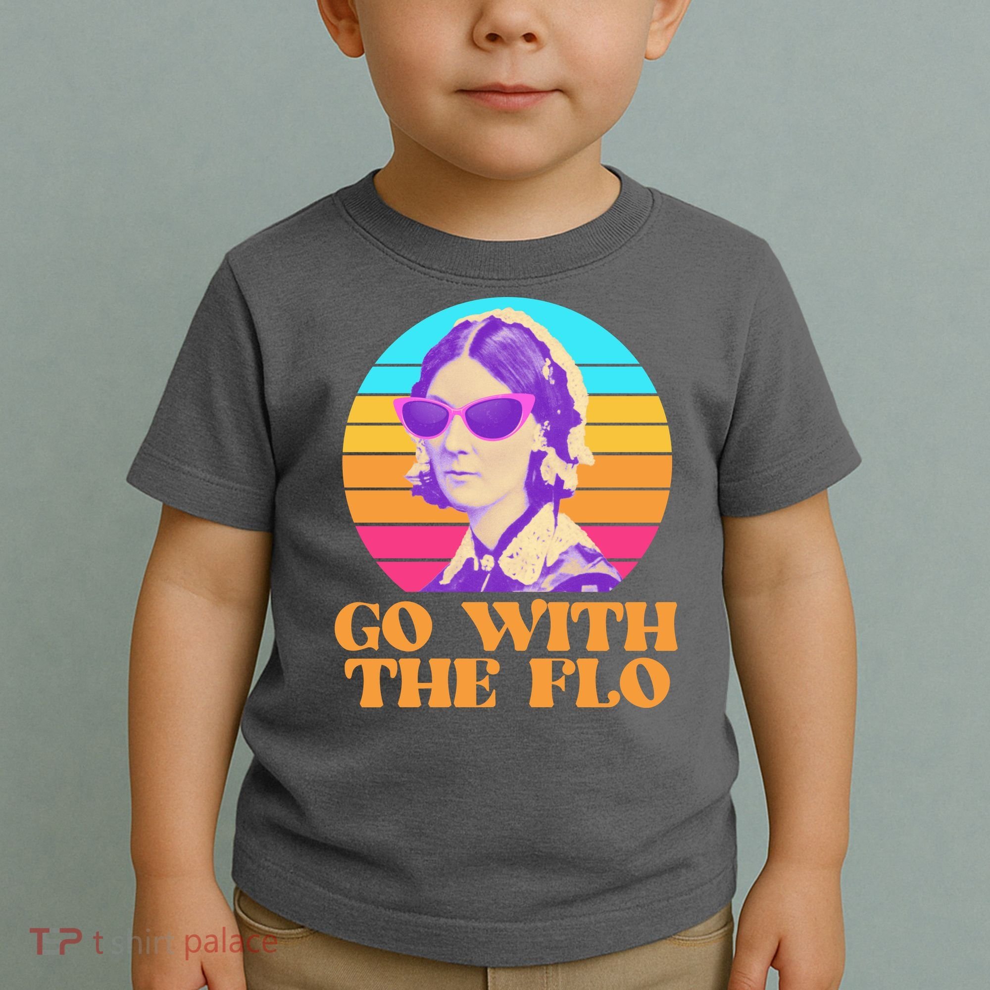 Retro Go With The Flow Nurse Practitioner Florence Nightingale Toddler T-Shirt