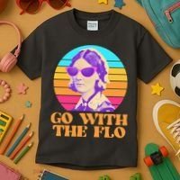 Retro Go With The Flow Nurse Practitioner Florence Nightingale Kids T-Shirt thumb 3
