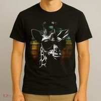 Retro Giraffe Wearing Sun Glasses T-Shirt thumb 3