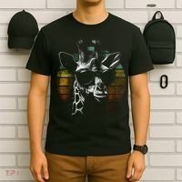 Retro Giraffe Wearing Sun Glasses T-Shirt thumb 6