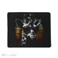 Retro Giraffe Wearing Sun Glasses Mousepad thumb 0
