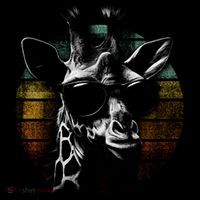 Retro Giraffe Wearing Sun Glasses Mousepad thumb 1