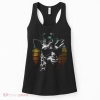 Retro Giraffe Wearing Sun Glasses Women's Tank Top thumb 0