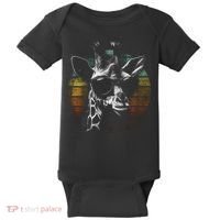 Retro Giraffe Wearing Sun Glasses Baby Bodysuit thumb 0