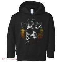 Retro Giraffe Wearing Sun Glasses Toddler Hoodie thumb 0