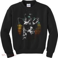 Retro Giraffe Wearing Sun Glasses Kids Sweatshirt thumb 0