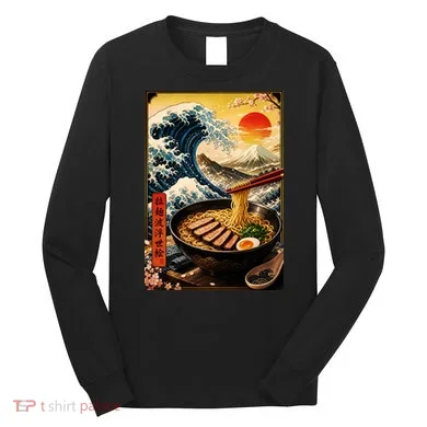 Ramen Great Wave Long Sleeve Shirt