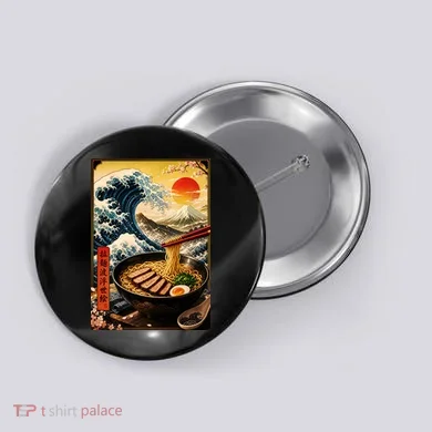 Ramen Great Wave Button