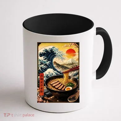 Ramen Great Wave Coffee Mug back