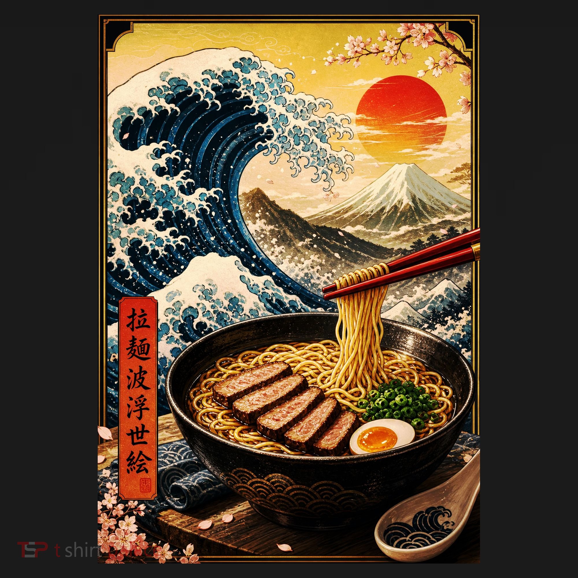 Ramen Great Wave Ornament