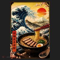 Ramen Great Wave Hat thumb 2