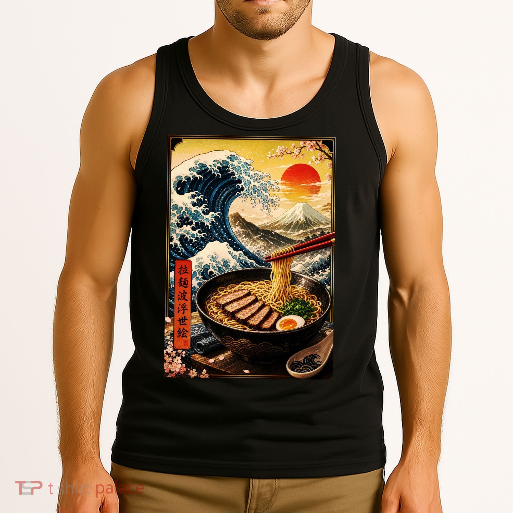 Ramen Great Wave Tank Top