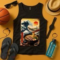 Ramen Great Wave Tank Top thumb 4