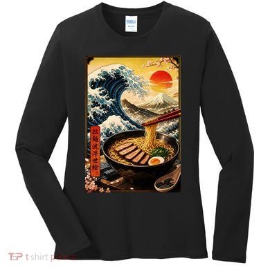 Ramen Great Wave Women's Long Sleeve Shirt