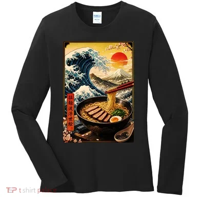Ramen Great Wave Women's Long Sleeve Shirt