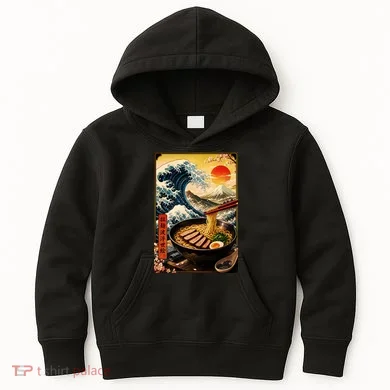 Ramen Great Wave Kids Hoodie