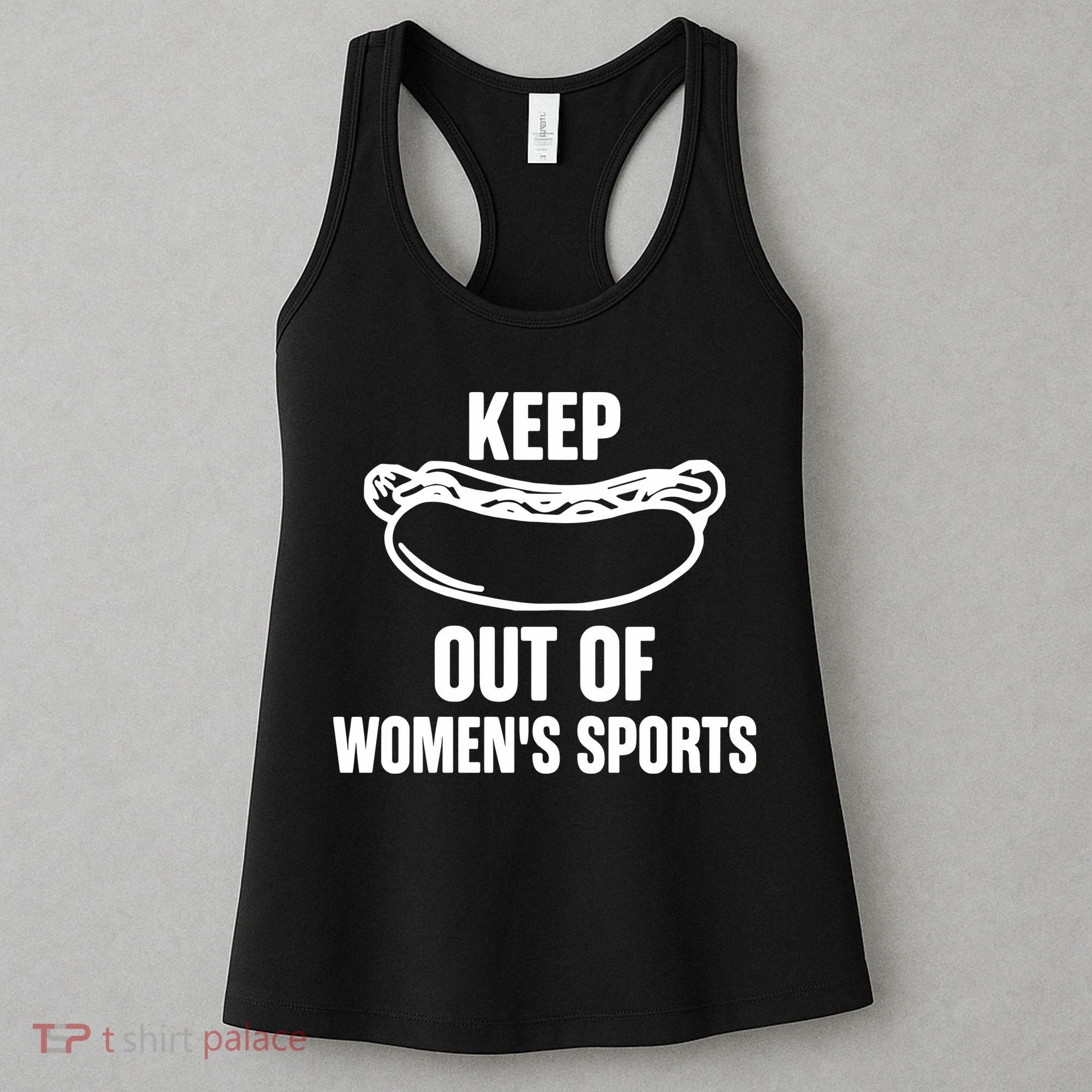 Riley Gaines Wearing Keep Hotdogs Out Of Sports Women's Tank Top
