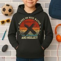 Retro Generation X Gen X Raised On Hose Water And Neglect Kids Hoodie thumb 2