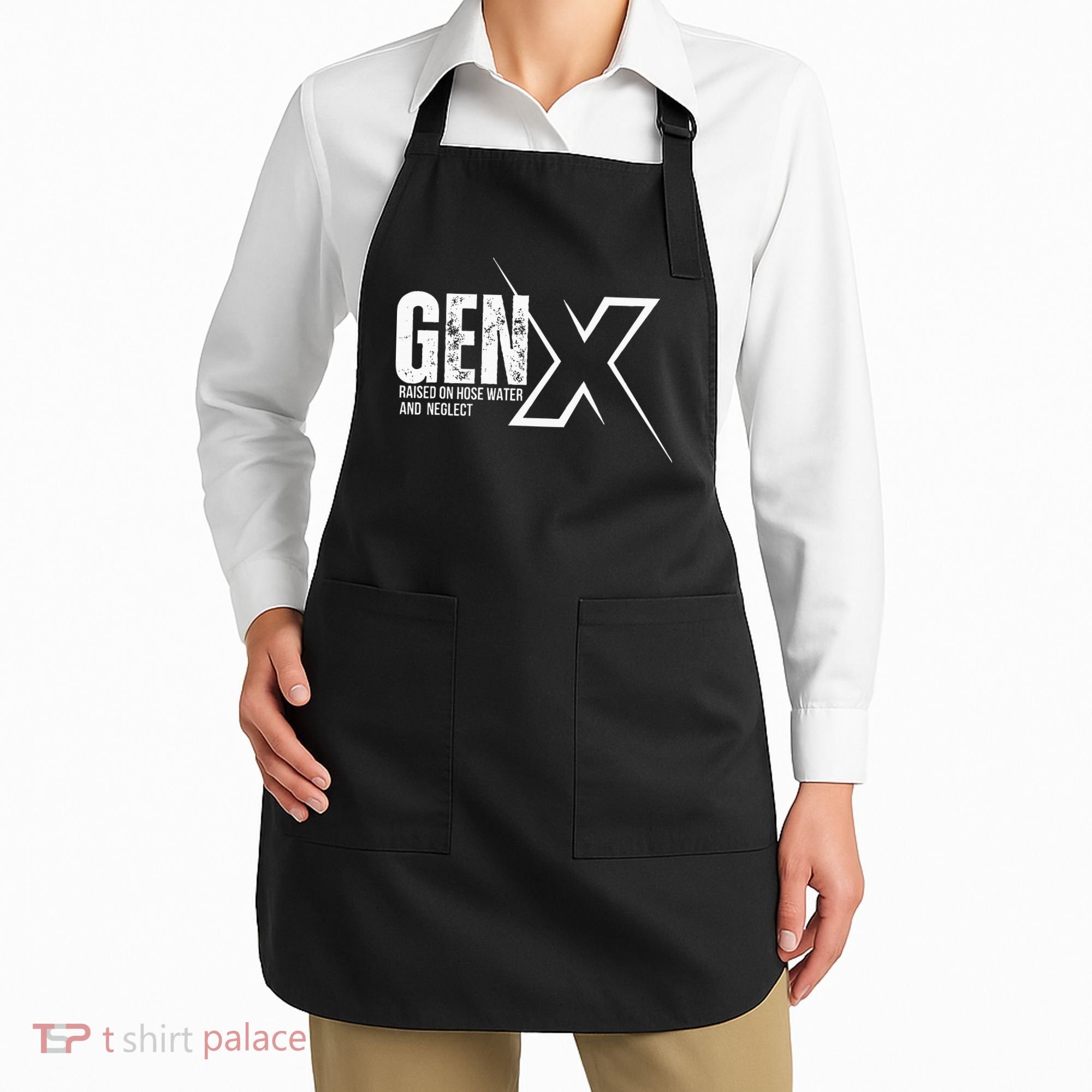 Retro Gen X Humor Gen X Raised On Hose Water And Neglect Apron