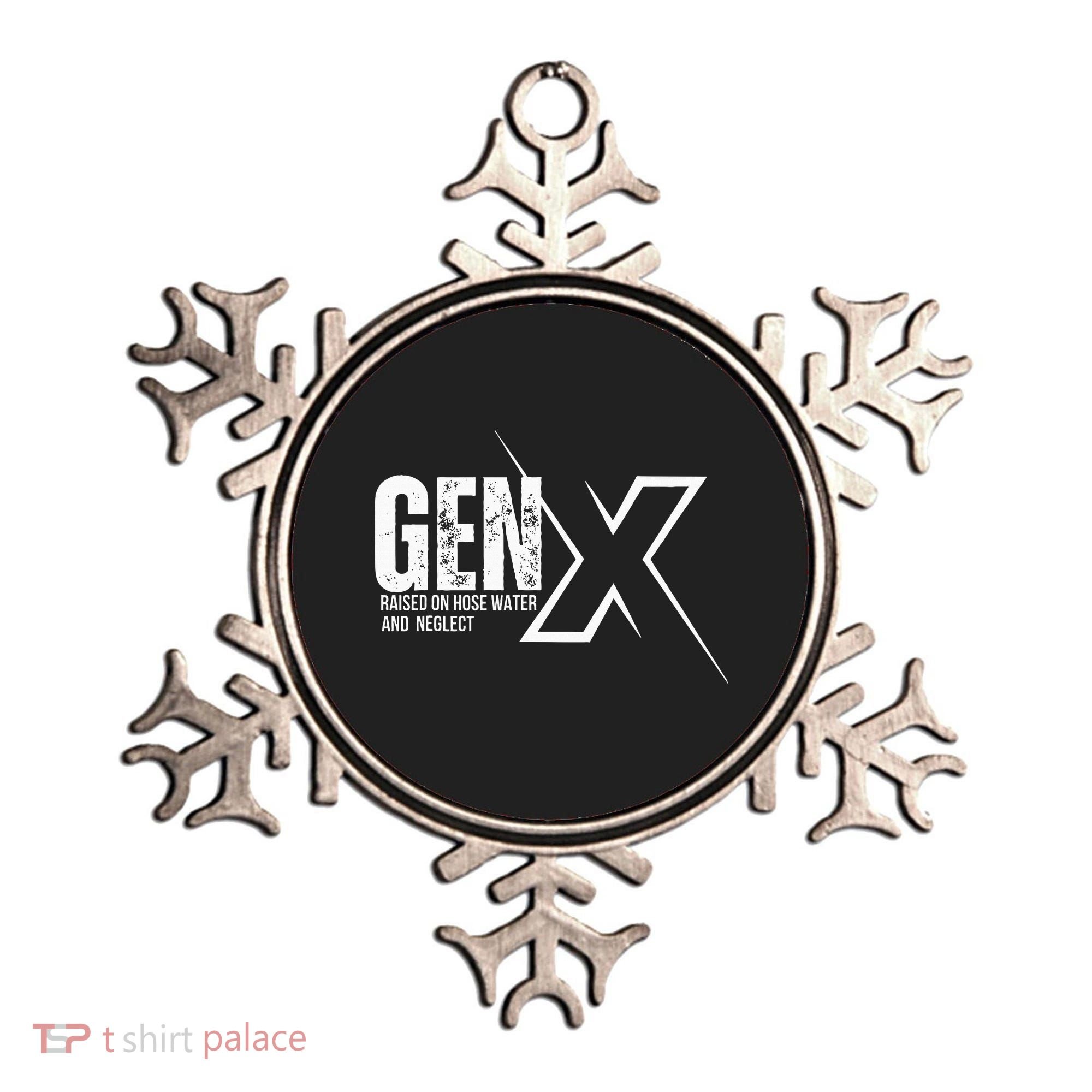 Retro Gen X Humor Gen X Raised On Hose Water And Neglect Ornament