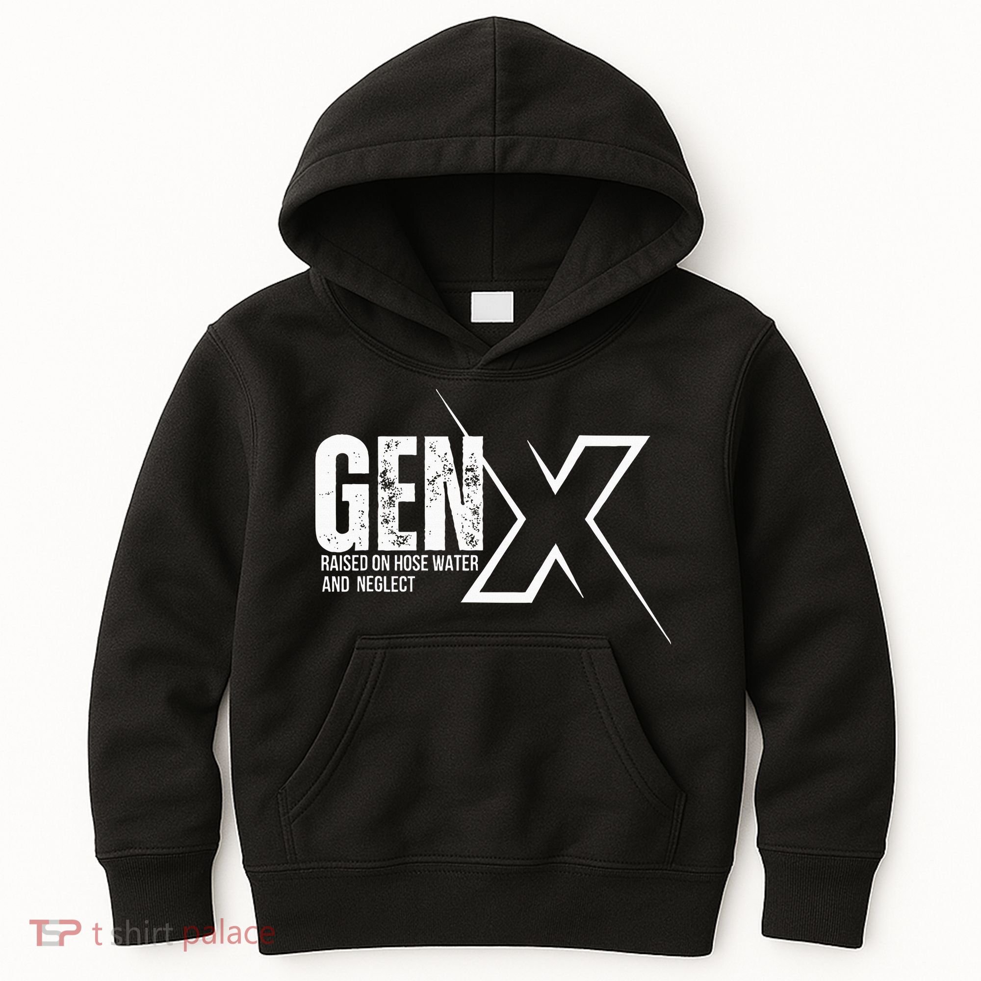 Retro Gen X Humor Gen X Raised On Hose Water And Neglect Kids Hoodie