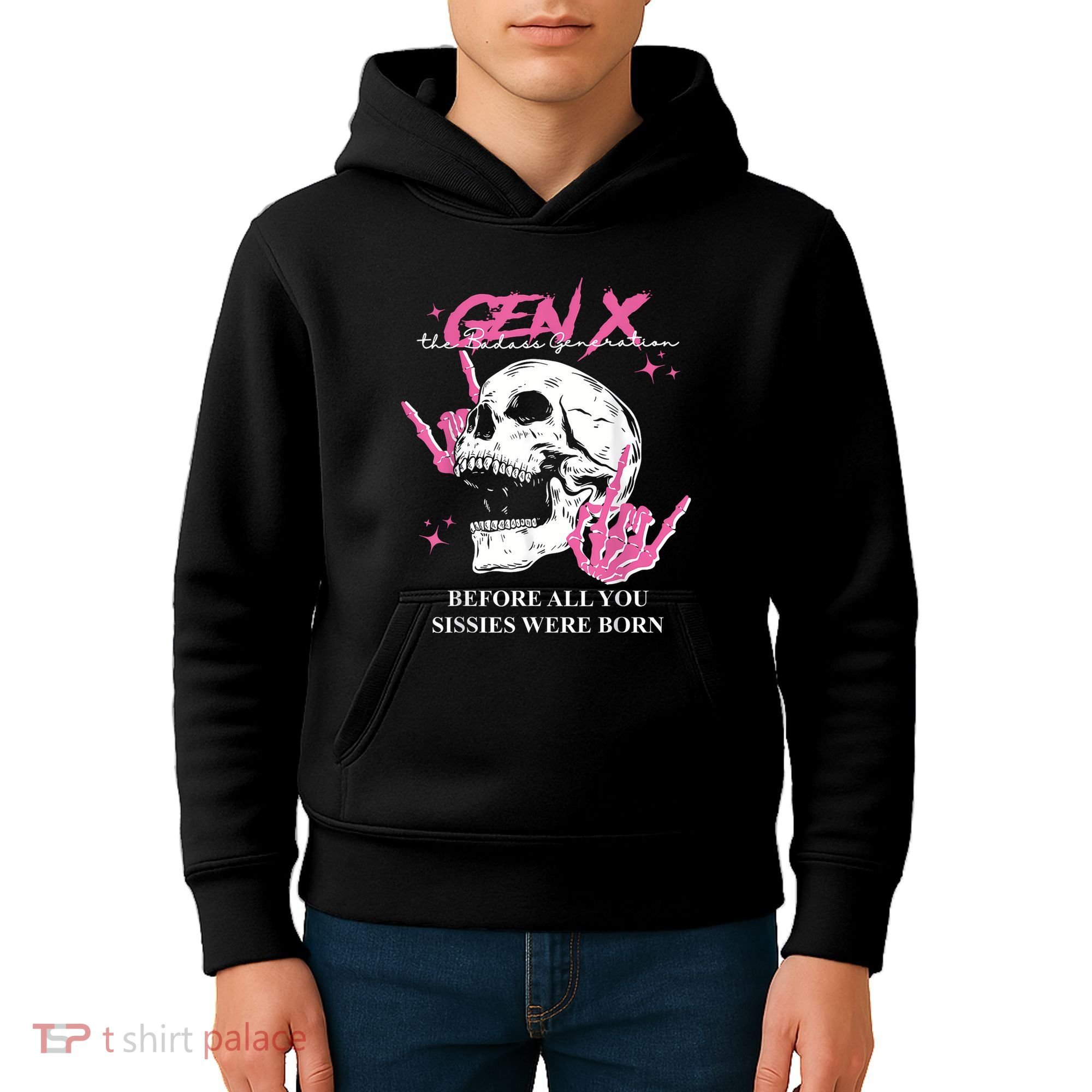 Retro Gen X The Badasss Generation Before All You Sissies Kids Hoodie