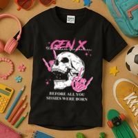 Retro Gen X The Badasss Generation Before All You Sissies Kids T-Shirt thumb 3