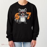 Racoon Hold 67 Meme 6-7 Funny Women's Sweatshirt thumb 0