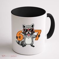 Racoon Hold 67 Meme 6-7 Funny Coffee Mug thumb 1