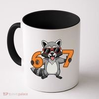 Racoon Hold 67 Meme 6-7 Funny Coffee Mug thumb 0
