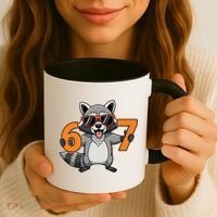 Racoon Hold 67 Meme 6-7 Funny Coffee Mug thumb 3