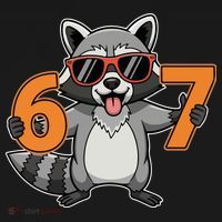 Racoon Hold 67 Meme 6-7 Funny Women's Hoodie thumb 2