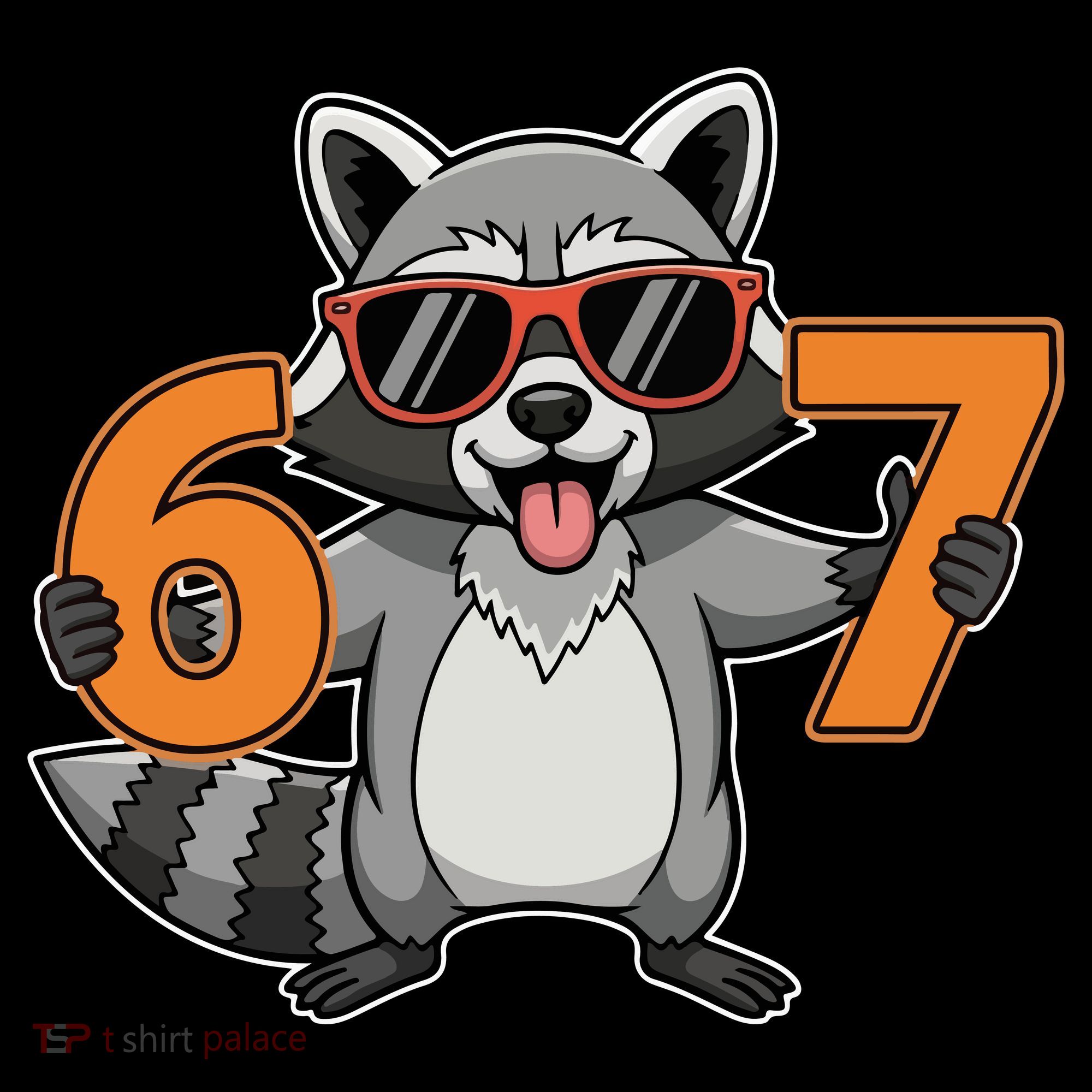 Racoon Hold 67 Meme 6-7 Funny Women's Hoodie