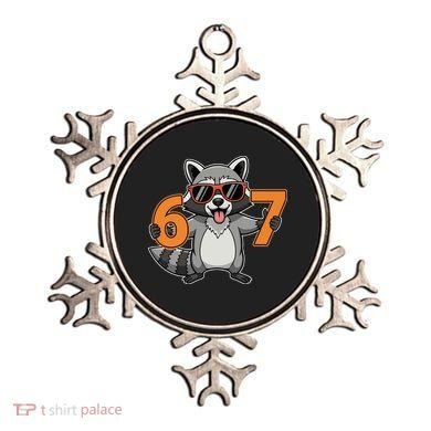 Racoon Hold 67 Meme 6-7 Funny Ornament