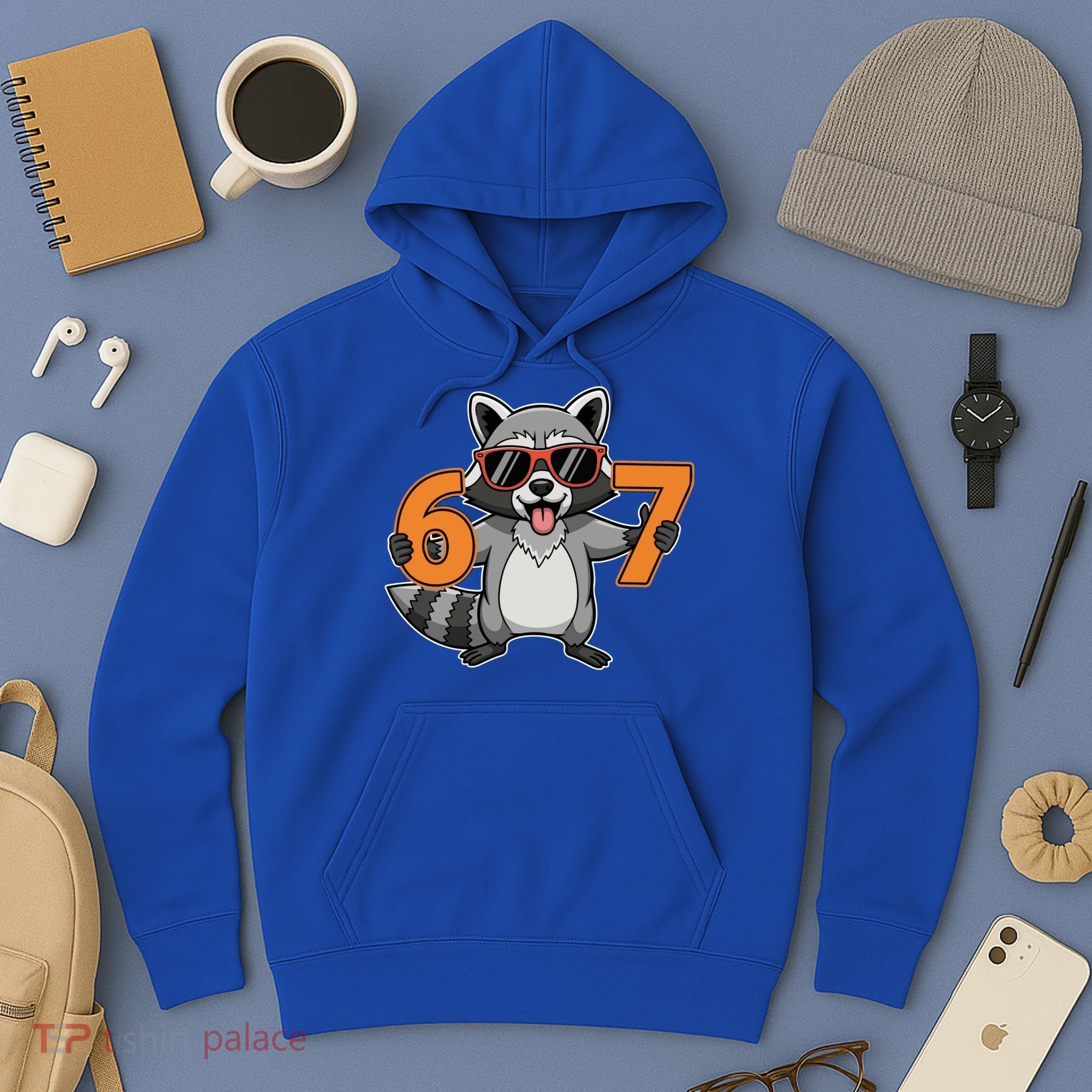 Racoon Hold 67 Meme 6-7 Funny Hoodie