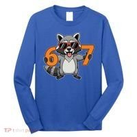 Racoon Hold 67 Meme 6-7 Funny Long Sleeve Shirt thumb 0
