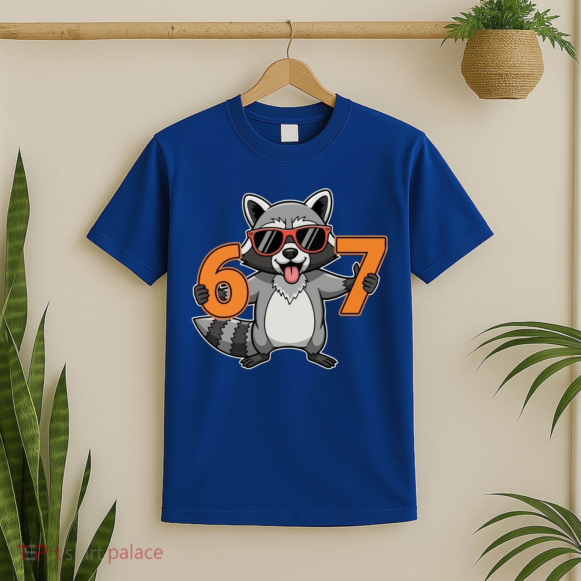 Racoon Hold 67 Meme 6-7 Funny T-Shirt