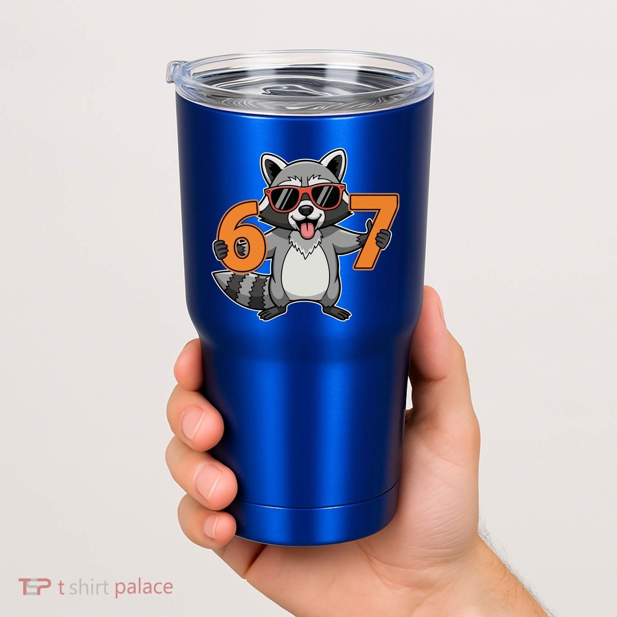 Racoon Hold 67 Meme 6-7 Funny Tumbler