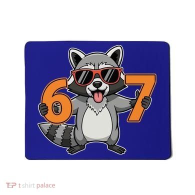 Racoon Hold 67 Meme 6-7 Funny Mousepad