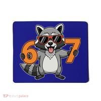 Racoon Hold 67 Meme 6-7 Funny Mousepad thumb 0
