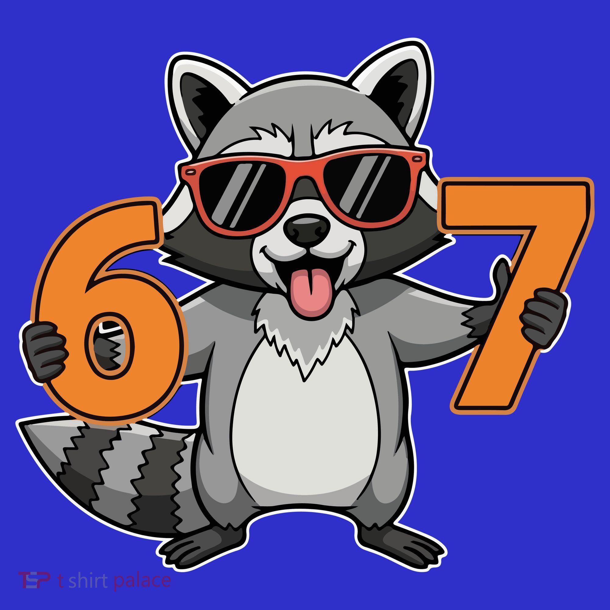 Racoon Hold 67 Meme 6-7 Funny Mousepad