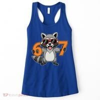 Racoon Hold 67 Meme 6-7 Funny Women's Tank Top thumb 0